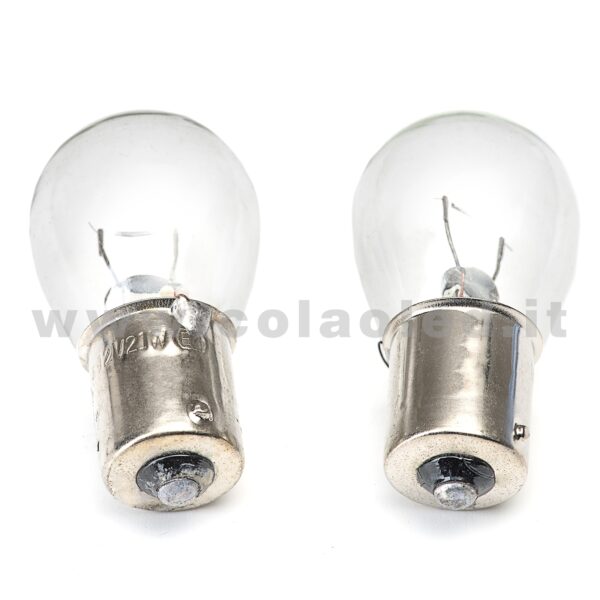 P21W 1 POLO 1156 2 LAMPADINE ALOGENO GIALLO BA15S - immagine 2