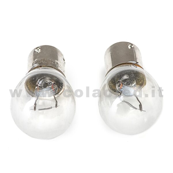 P21W 2 POLI 1157 2 LAMPADINE ALOGENO GIALLO BAY15D BA15D - immagine 4