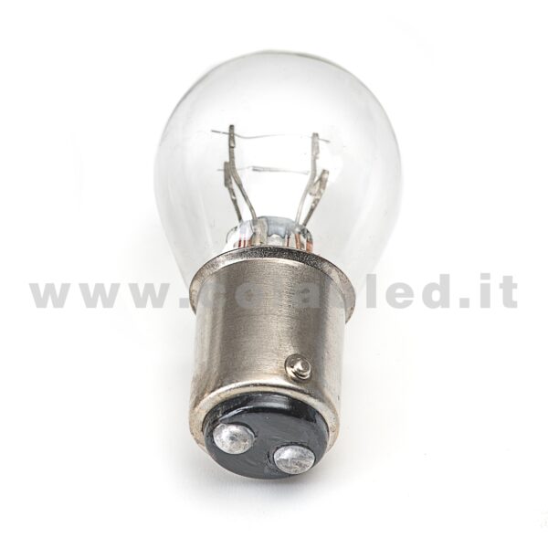 P21W 2 POLI 1157 1 LAMPADINA ALOGENO GIALLO BAY15D BA15D - immagine 2
