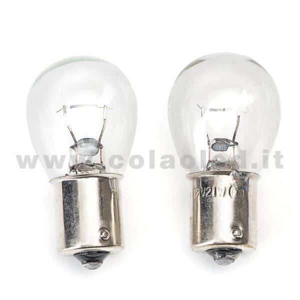 P21W 1 POLO 1156 2 LAMPADINE ALOGENO GIALLO BA15S