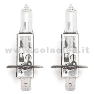 H1 2 LAMPADE ALOGENO GIALLO 12V 55W H1