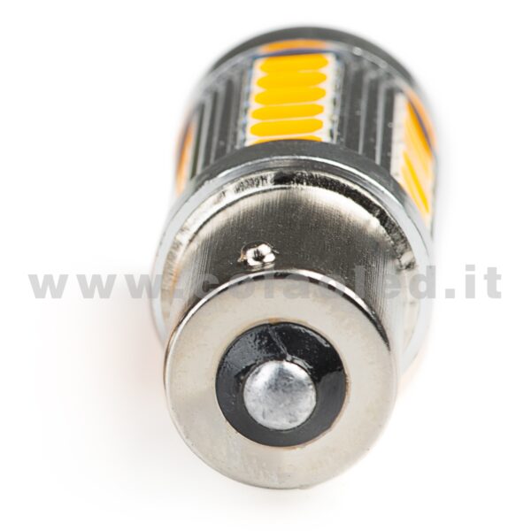 P21W 1 POLO 1156 CANBUS 1 LAMPADINA MODELLO 33 CHIP LED ARANCIONE NO ERRORE SUPER CANBUS BA15S - immagine 4