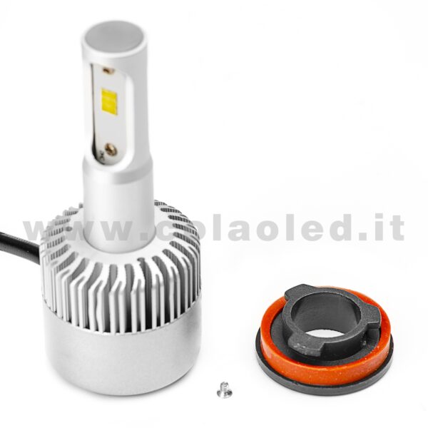 H16 16000LM 5800K KIT LED 12V CANBUS 2 LAMPADE BIANCO FREDDO 80W KIT LED COLAOLED CANBUS H16 - immagine 3