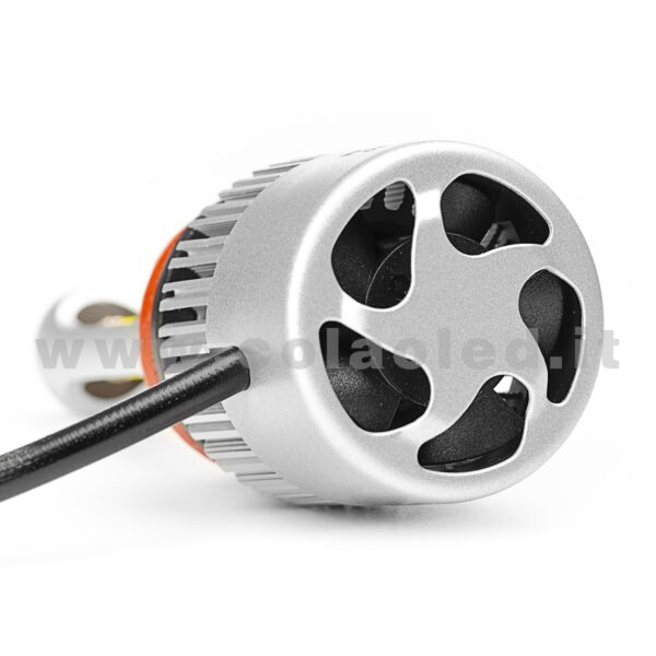 H16 16000LM 5800K KIT LED 12V CANBUS 2 LAMPADE BIANCO FREDDO 80W KIT LED COLAOLED CANBUS H16 - immagine 4