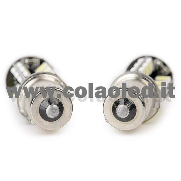 P21W 1 POLO CANBUS 2 LAMPADINE MODELLO 27 SMD 5630 BIANCO LATTE NO ERRORE CANBUS 1156 BA15S - immagine 3