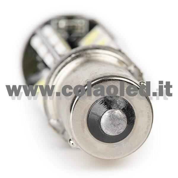 P21W 1 POLO 1156 CANBUS 1 LAMPADINA MODELLO 27 CHIP LED BIANCO LATTE NO ERRORE SUPER CANBUS BA15S - immagine 4