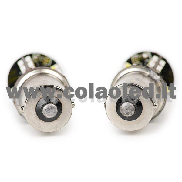 P21W 1 POLO 1156 CANBUS 2 LAMPADINE MODELLO 19 CHIP LED BIANCO LATTE NO ERRORE SUPER CANBUS BA15S - immagine 2
