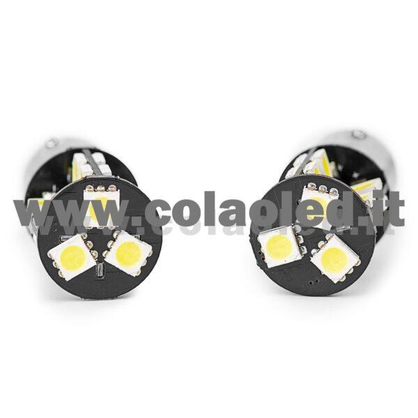 P21W 1 POLO 1156 CANBUS 2 LAMPADINE MODELLO 19 CHIP LED BIANCO LATTE NO ERRORE SUPER CANBUS BA15S - immagine 3