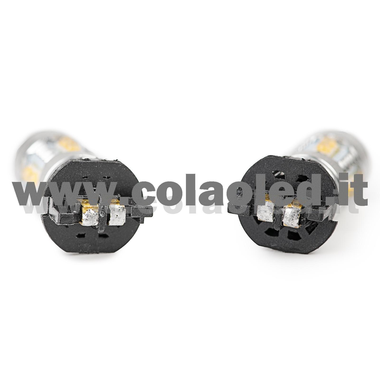 PW24W LED 12V 24V CANBUS 2 LAMPADINE MODELLO 10 SMD 2323 BIANCO LATTE NO ERRORE SUPER CANBUS CHIP LED PW24W - immagine 3