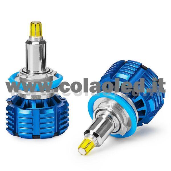 H8 30000LM 5800K MONO LED KIT LED 12V CANBUS 2 LAMPADE LED BIANCO FREDDO 120W KIT LED COLAOLED CANBUS MONOLED H8