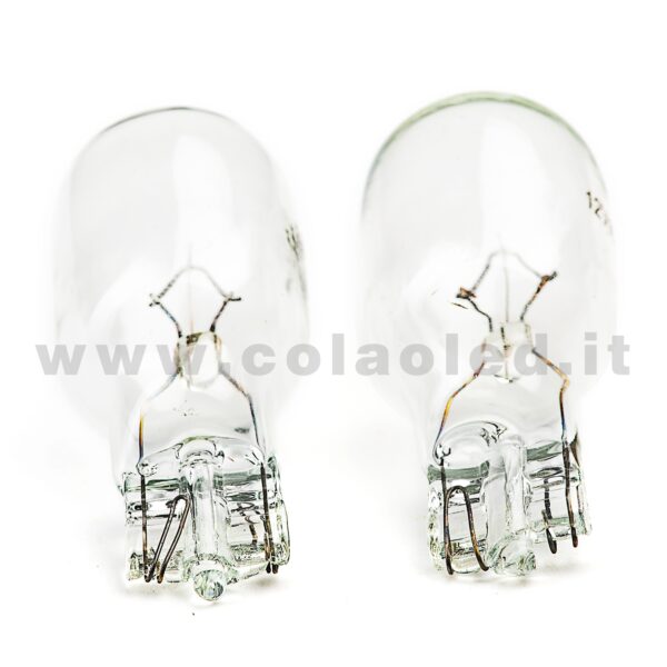 T15 2 LAMPADINE ALOGENO GIALLO W16W