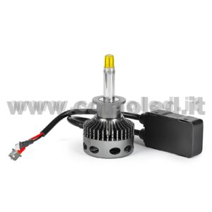 H1 CANBUS KIT LED MONO LED 1 LAMPADA 15000LM 60W USO LENTICOLARE BIANCO LATTE CON TRASFORMATORE CANBUS MONOLED H1