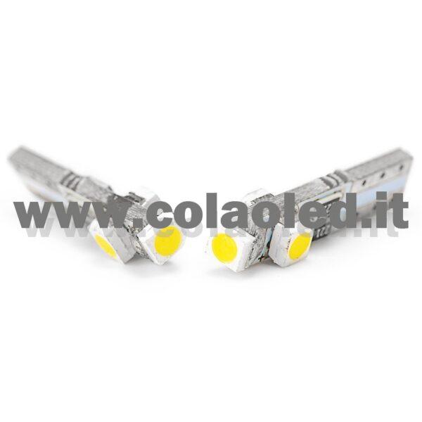 T5 CANBUS 2 LAMPADINE MODELLO 3 SMD 3528 BIANCO LATTE NO ERRORE CANBUS T5 - immagine 3