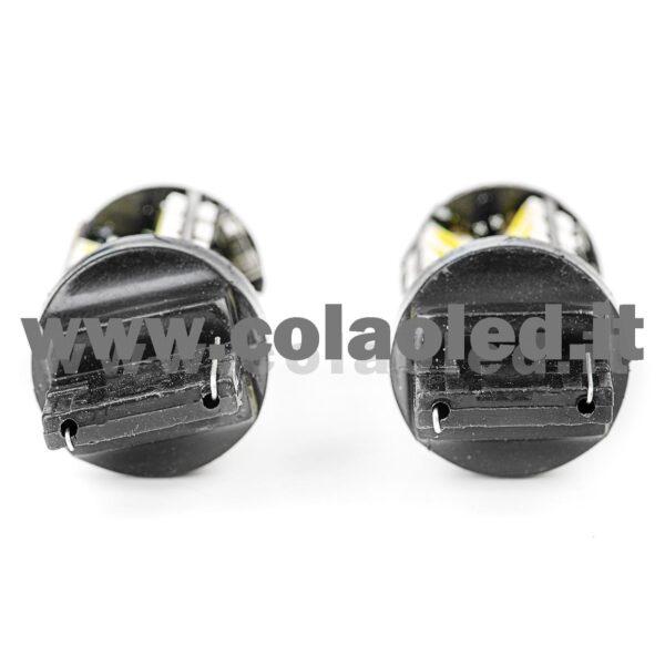 T20 LED 12V CANBUS 2 LAMPADINE MODELLO 27 SMD 5050 BIANCO LATTE NO ERRORE CANBUS 7440 - immagine 3