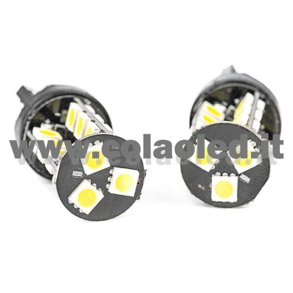 T20 LED 12V CANBUS 2 LAMPADINE MODELLO 27 SMD 5050 BIANCO LATTE NO ERRORE CANBUS 7440 - immagine 2