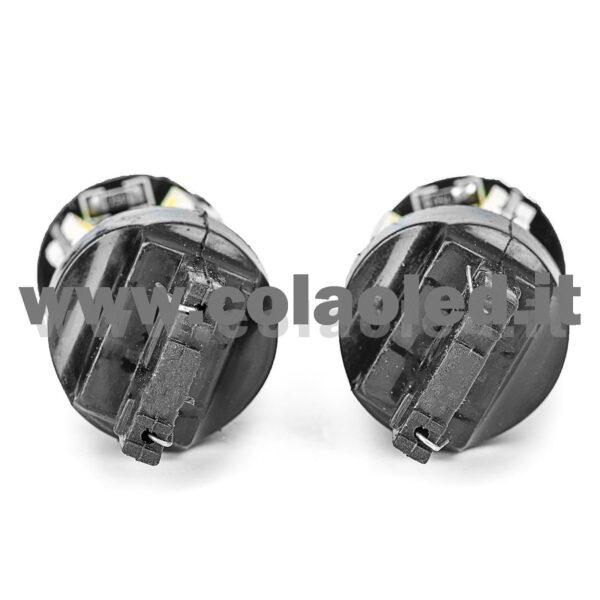 T20 LED 12V CANBUS 2 LAMPADINE MODELLO 19 SMD 5050 BIANCO LATTE NO ERRORE CANBUS 7440 - immagine 3