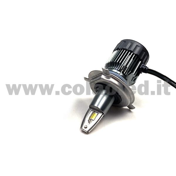 H4 11000LM 5800K KIT LED 12V CANBUS 1 LAMPADA ANABBAGLIANTE ABBAGLIANTE BIANCO FREDDO 50W KIT LED DOPPIA FUNZIONE COLAOLED CANBUS H4 - immagine 2