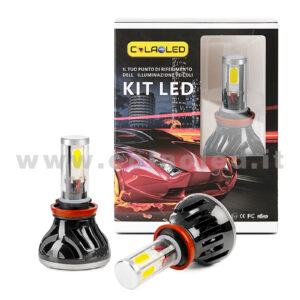 H11 18000LM 5800K KIT LED 12V CANBUS 2 LAMPADE BIANCO FREDDO 80W KIT LED COLAOLED CANBUS H11