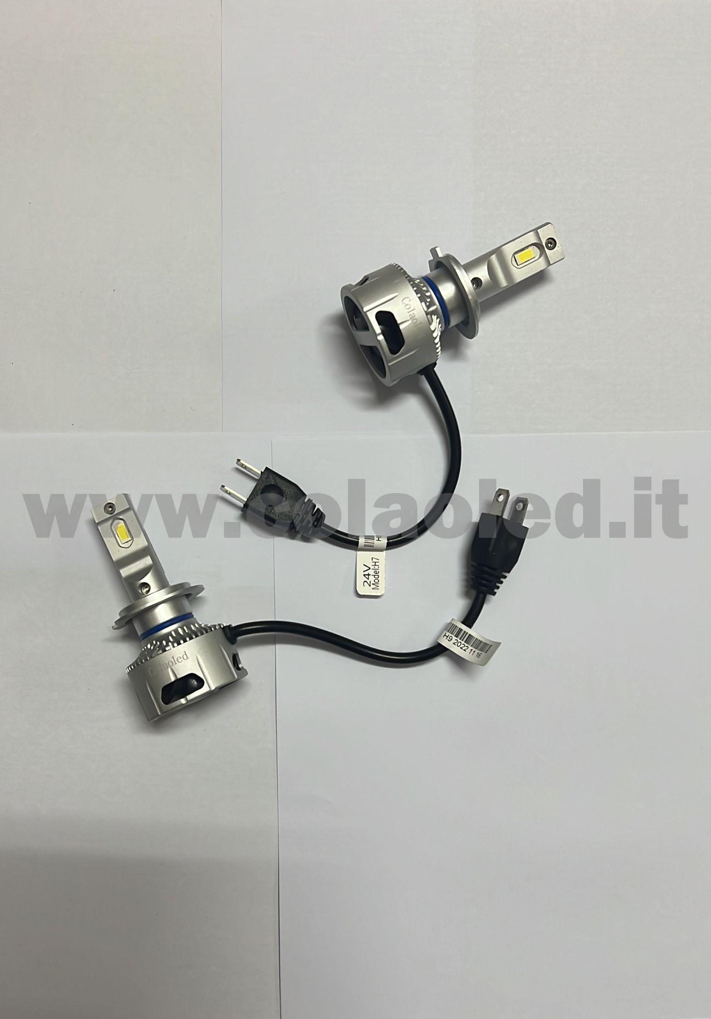 H7 32000LM 5800K KIT LED 24V CANBUS 2 LAMPADE BIANCO FREDDO 130W KIT LED CAMION COLAOLED CANBUS H7