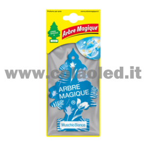 Arbre Magique Profumatore Solido per Auto Fragranza Muschio Bianco Aroma Lunga Durata