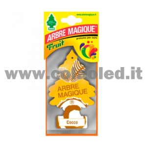 Arbre Magique Profumatore Solido per Auto Fragranza Cocco Lunga Durata