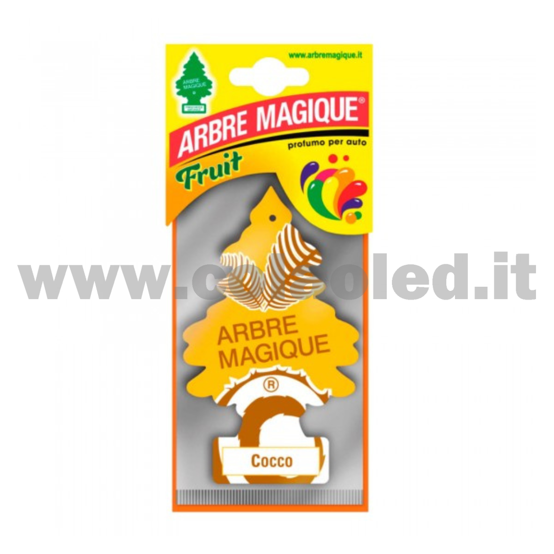 Arbre Magique Profumatore Solido per Auto Fragranza Cocco Lunga Durata