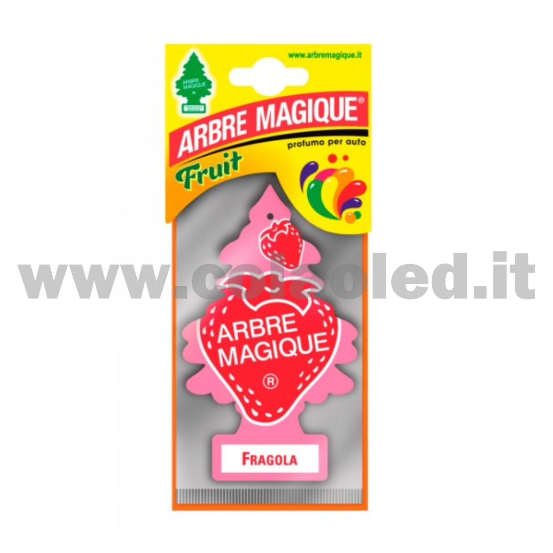 Arbre Magique Profumatore Solido per Auto Fragranza Fragola Lunga Durata