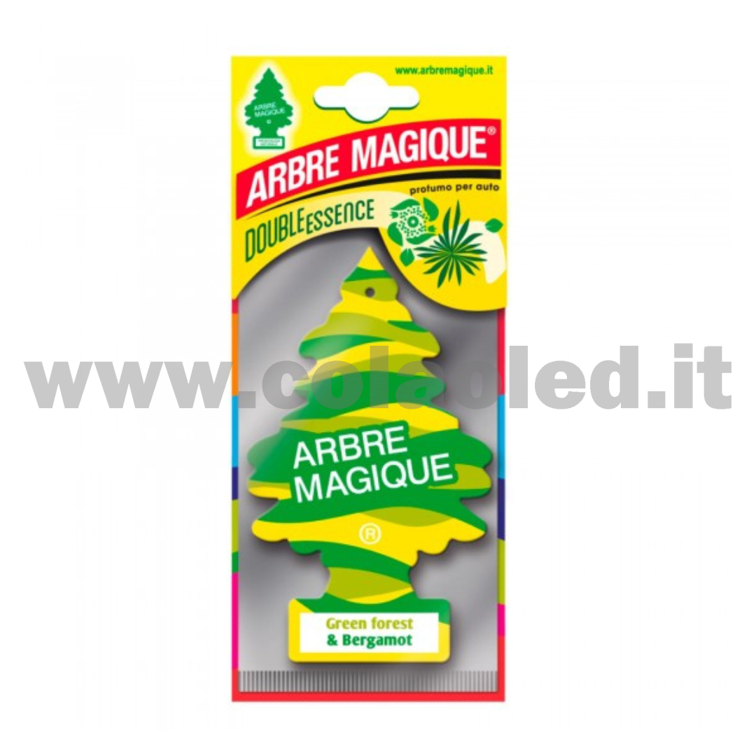 Arbre Magique Profumatore Solido per Auto Fragranza Green Forest Lunga Durata