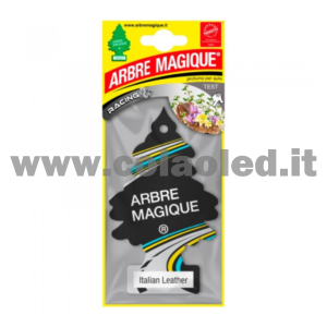 Arbre Magique Profumatore Solido per Auto Fragranza Italian Leather Lunga Durata