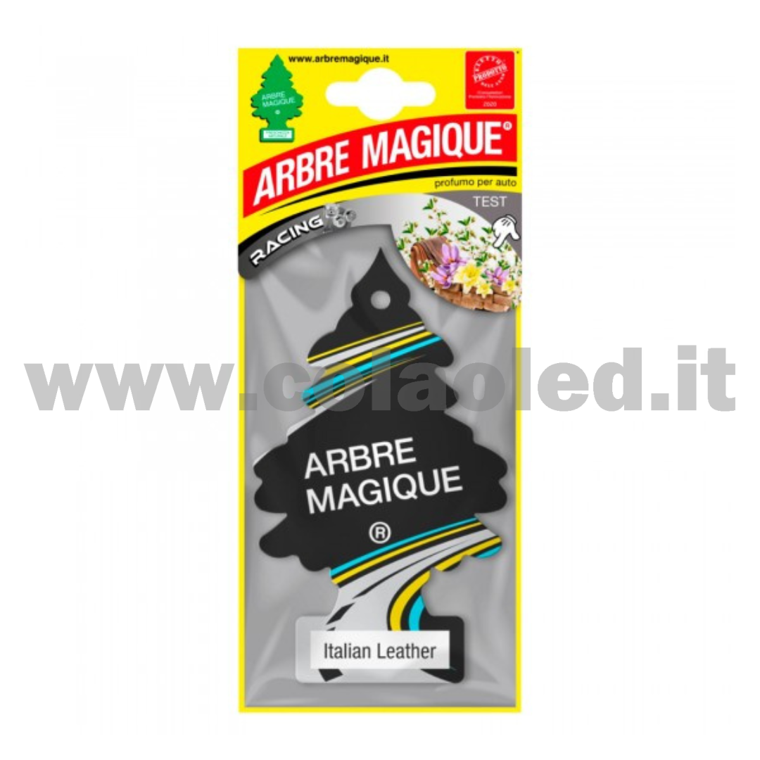 Arbre Magique Profumatore Solido per Auto Fragranza Italian Leather Lunga Durata