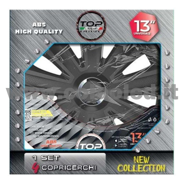 Copricerchi Auto Aviator Black 4pz. - immagine 2