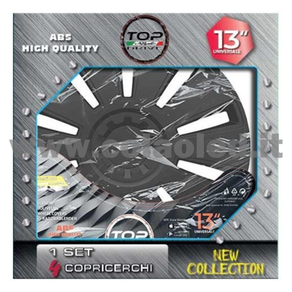 Copricerchi Auto Black Grid 4pz. - immagine 2