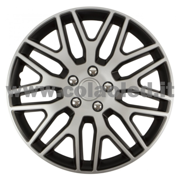 Copricerchi Auto Dakar NC Silver & Black 4pz.