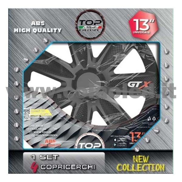 Copricerchi Auto GTX Black 4pz. - immagine 2