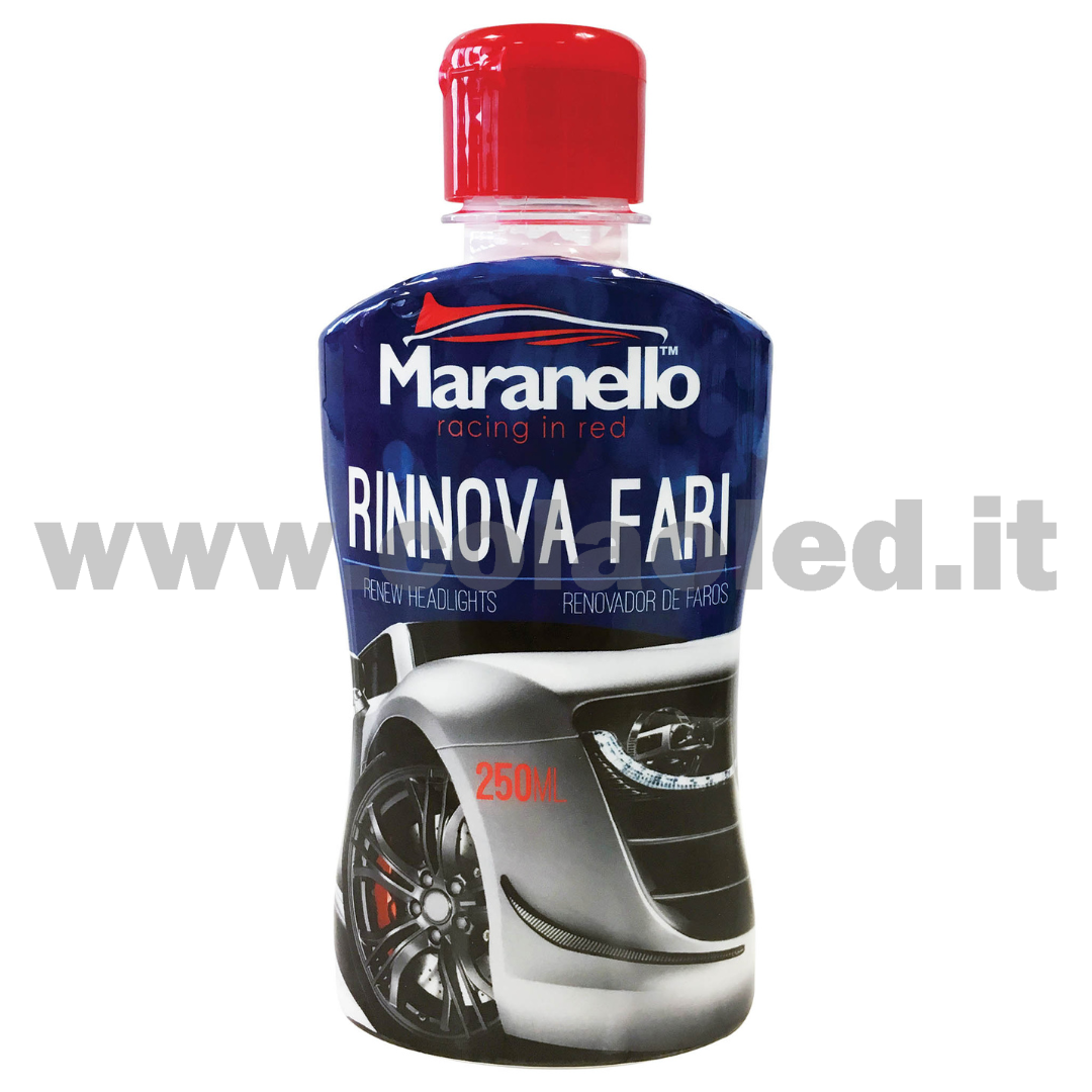 Gel crema rinnova fari 250 ML pulitore lucidante rinnovatore ossidazione plastica fanali