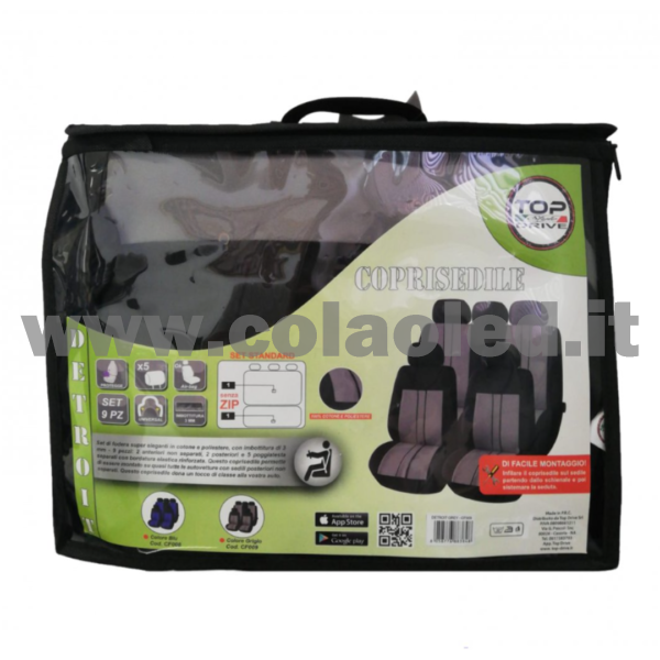 Set completo coprisedile Detroit Grigio - immagine 2