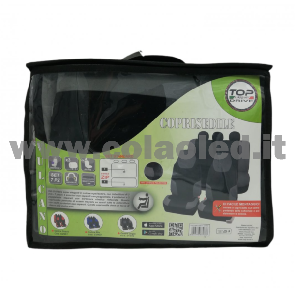 Set completo coprisedile Vulcano rosso - immagine 2