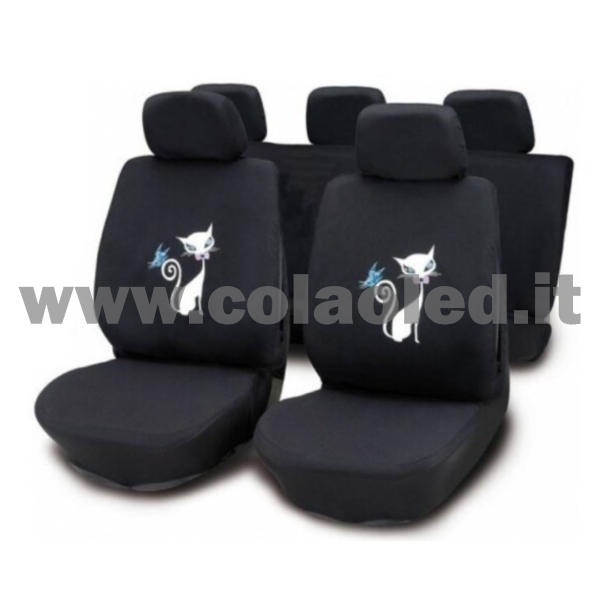 Set Completo Coprisedili Auto Gatto