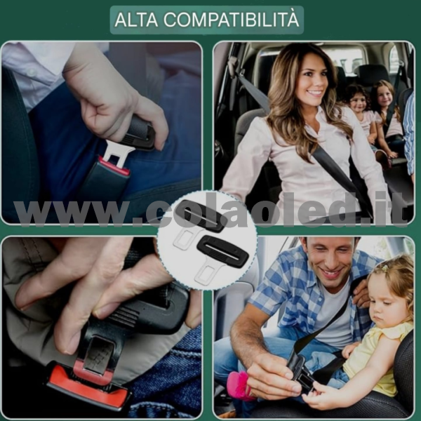 2 Clip ricambi cintura per auto accessori camion e camper cancio sotituzione cinture di sicurezza 2 ganci ricambio - immagine 5