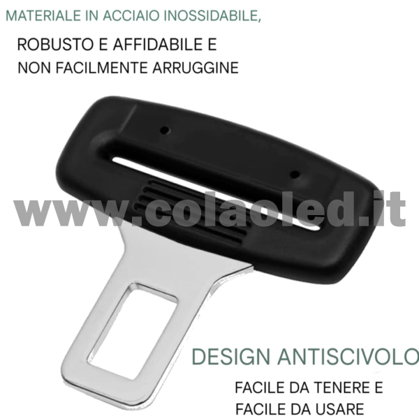 2 Clip ricambi cintura per auto accessori camion e camper cancio sotituzione cinture di sicurezza 2 ganci ricambio - immagine 7