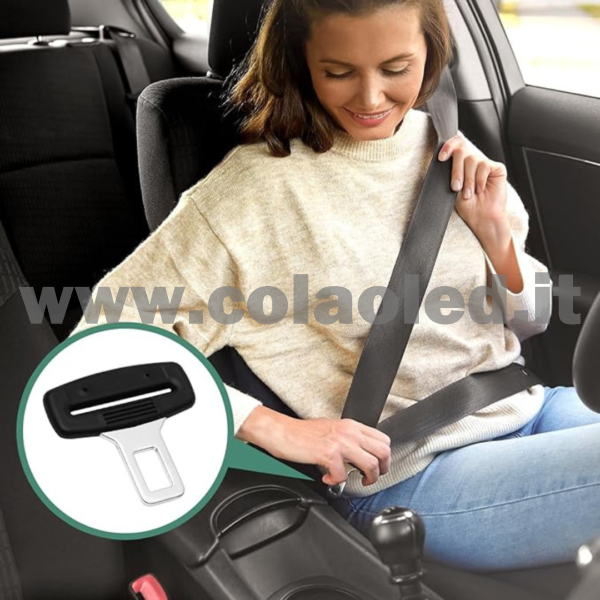 2 Clip ricambi cintura per auto accessori camion e camper cancio sotituzione cinture di sicurezza 2 ganci ricambio - immagine 4