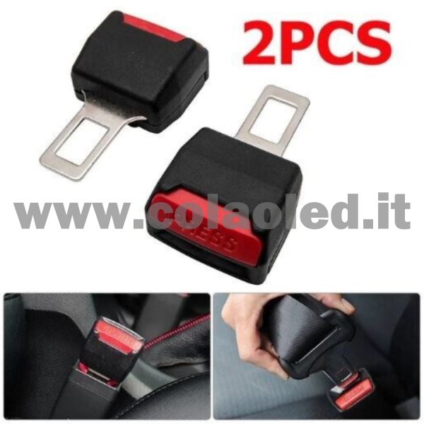 2 Clip per auto accessori camion e camper cancio cinture di sicurezza ganci bip stop 2 ferma cinture - immagine 2
