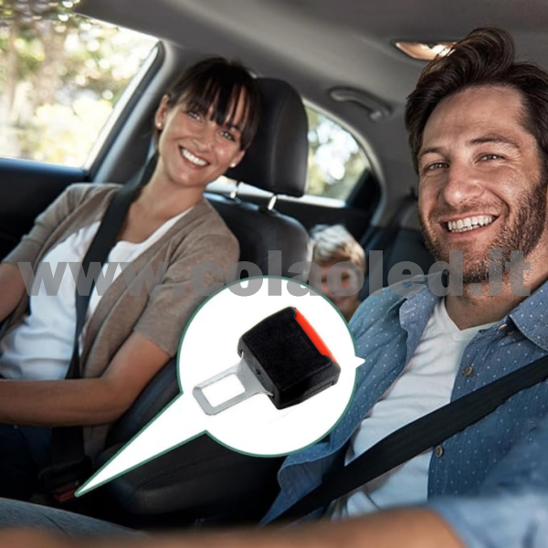 2 Clip per auto accessori camion e camper cancio cinture di sicurezza ganci bip stop 2 ferma cinture - immagine 4