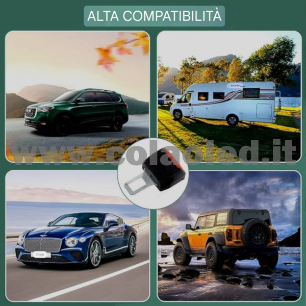 2 Clip per auto accessori camion e camper cancio cinture di sicurezza ganci bip stop 2 ferma cinture - immagine 3