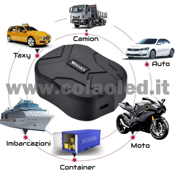 Localizzatore trakking auto moto camion imbarcazioni GSM GPRS GPS Tracker calamitato antifurto e Audio Bug con SIM card senza cablaggi e alimentazione a batterie litio 10000mAh senza fili - immagine 2