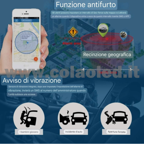 Localizzatore trakking auto moto camion imbarcazioni GSM GPRS GPS Tracker calamitato antifurto e Audio Bug con SIM card senza cablaggi e alimentazione a batterie litio 10000mAh senza fili - immagine 7
