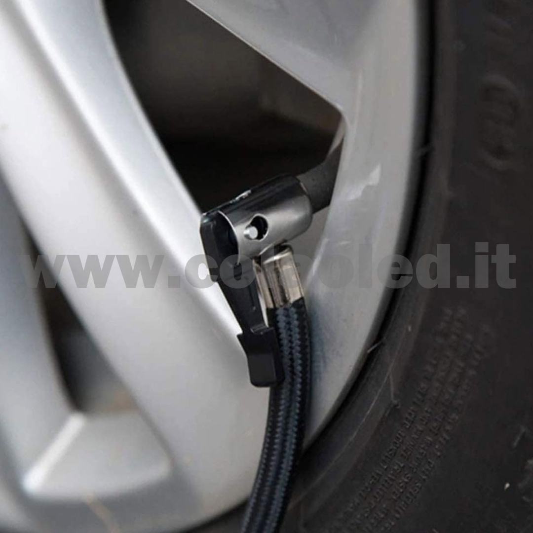 Mini compressore 150 psi portatile gonfiatore pneumatico presa accendi sigari ruote auto moto bici camion pneumatici 12v con filo - immagine 8