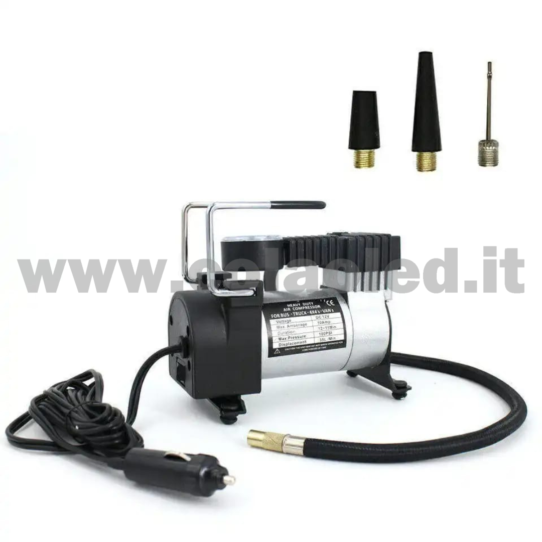 Mini compressore 150 psi portatile gonfiatore pneumatico presa accendi sigari ruote auto moto bici camion pneumatici 12v con filo - immagine 5