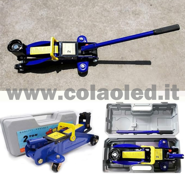 sollevatore Cric idraulico 2t meccanico a carrello da pavimento resistente fino a cric a carrello a basso profilo per auto furgoni garage strumento di emergenza o riparazione pneumatici officine e meccanici 2 tonnellate - immagine 6