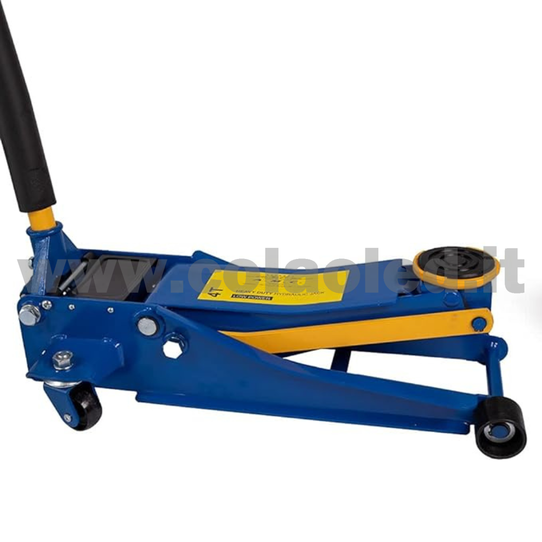Cric Idraulico A Carrello Da 2 Tonnellate, Sollevamento Da 135 A 320 Mm, Struttura In Acciaio, Con Maniglia E Custodia, Ideale Per Auto E Furgoni